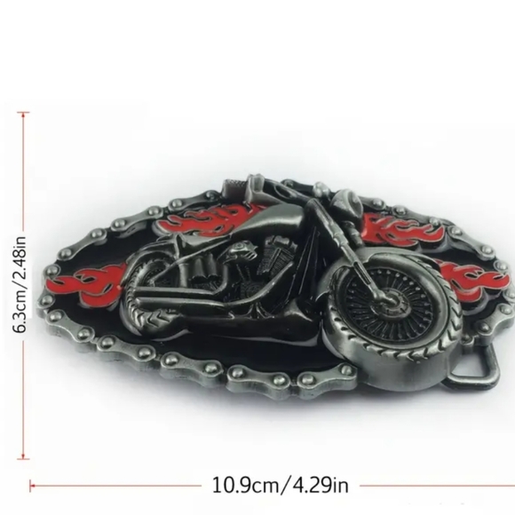 New motorcycle biker belt buckle - Picture 3 of 5